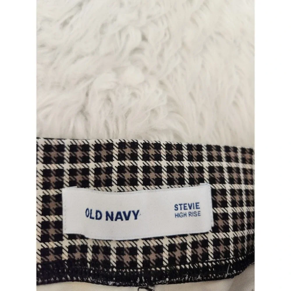 Old Navy Women's Multicolor Check Stevie High Rise Cropped Trousers Pants Size S